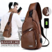 UNISEX CROSSBODY BAG BROWN ( BAG134 )